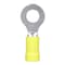 Panduit Ring Terminal, 1/4 in Stud Size, 10 AWG, 300 V, Vinyl Insulated, Yellow, 20 PK PV10-14R-E - alternate 3